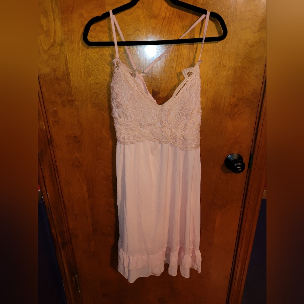 Peach Flowy Dress